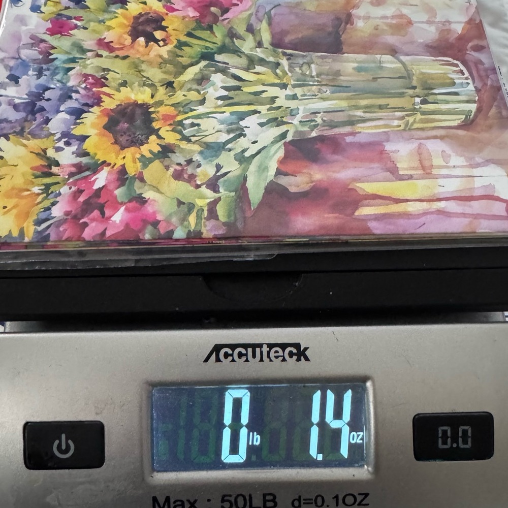 5 Vibrant Floral Watercolor blank cards - Picture 5 of 5